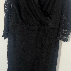 Thalia Sodi Elegant Black Lace Long Sleeve Dress